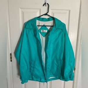 Windbreaker Vintage Button-Up Teal